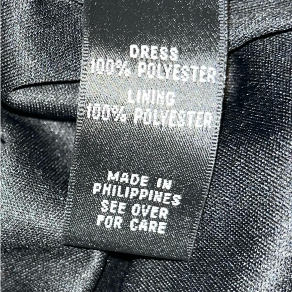 Black V Cut Sequined Cocktail Dress. - Picture 9 of 9